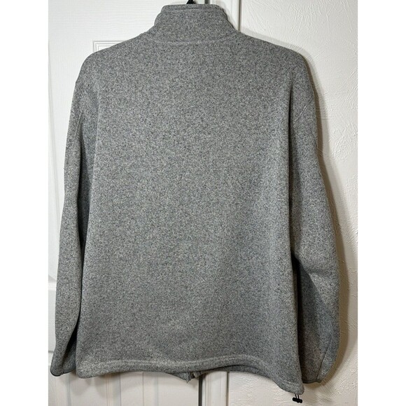 St John's Bay Sweater Jacket Men's XXL Gray Full  Zip Up Chest Pocket Draw Cord - Picture 4 of 14